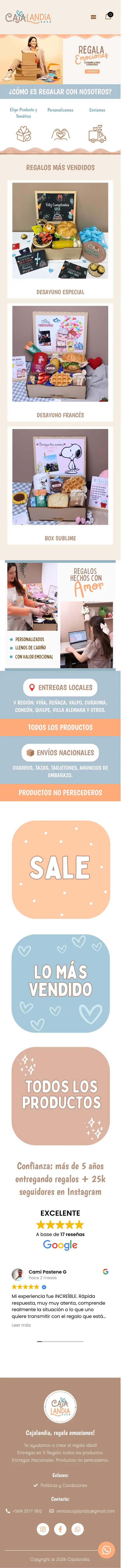 marudev portafolio tienda ecommerce cajalandia mobile 3